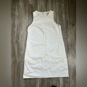 White Denim Shift Dress